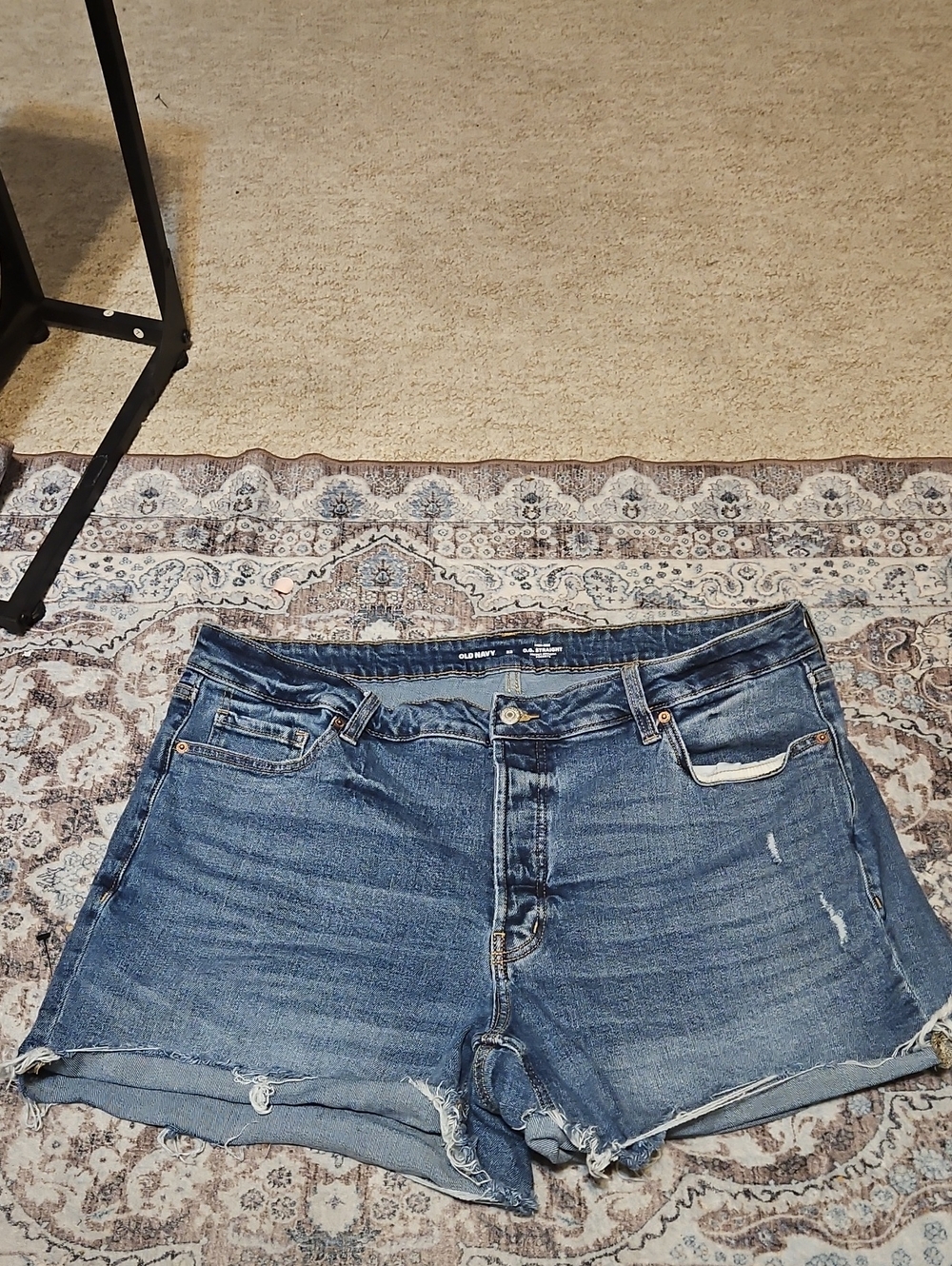 Old Navy Distressed Blue Denim Jean Shorts